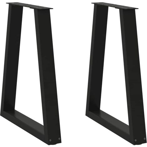 Dining Table Legs V-Shape 2 pcs Black 50x(72-73.3) cm Steel vidaXL