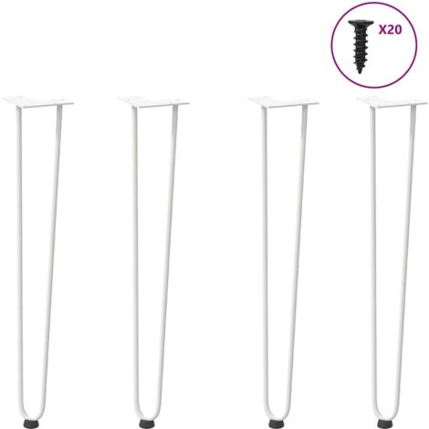 hairpin legs for console tables for Console Table 4 pcs White 72 cm Solid Steel vidaXL