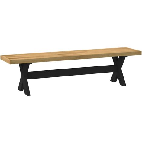 Dining Bench NOAIN X-Shaped Legs 180x40x45 cm Solid Wood Pine vidaXL