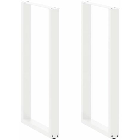 Bar Table Legs U-Shaped 2 pcs White 60x(110-111) cm Steel vidaXL