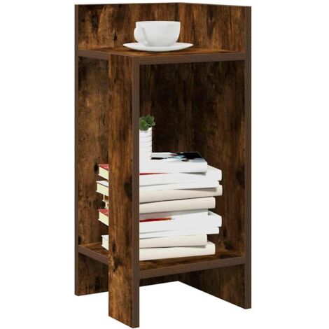 Side Table with Shelf Smoked Oak 25.5x27x60 cm vidaXL (1/5)