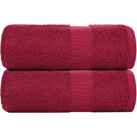 Wash Towels 2 pcs FROGN Bordeaux 30x30 cm 100% Cotton vidaXL