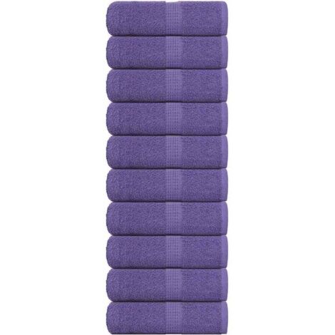 Wash Towels 10 pcs FROGN Purple 30x30 cm 100% Cotton vidaXL
