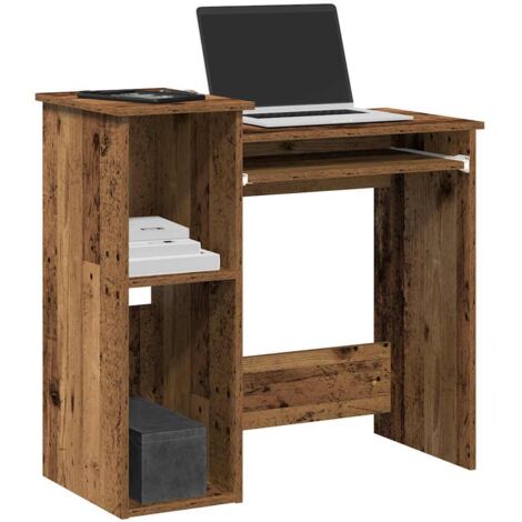 Desk with Shelves Old Wood 84x40x78 cm Engineered Wood vidaXL (1/5)