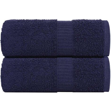 Guest Towels 2 pcs Navy Blue 30x50 cm 360 gsm 100% Cotton vidaXL