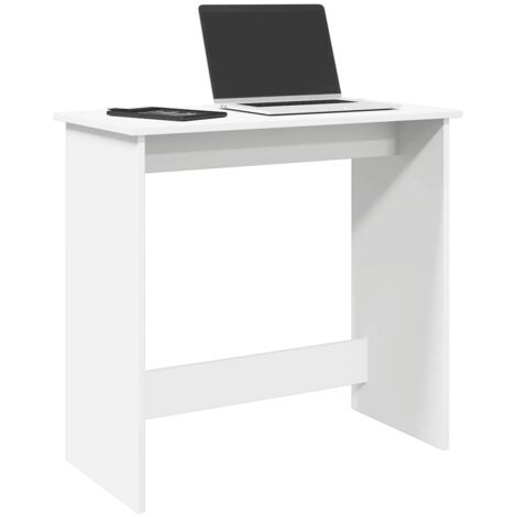Vidaxl – White computer desk 80x40x75 cm – Engineered wood – Spacious tabletop for office and study – Easy to clean surface (1/5)