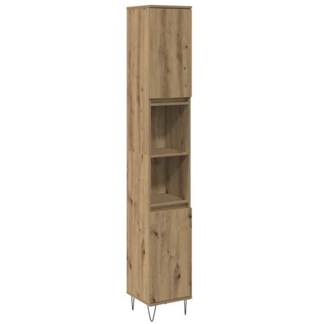 Bathroom Cabinet Artisan Oak 30x30x190 cm Engineered Wood vidaXL (1/5)