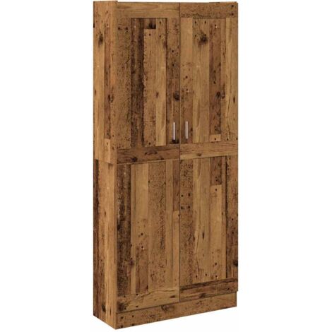Highboard Old Wood 82.5x30.5x185 cm Engineered Wood vidaXL