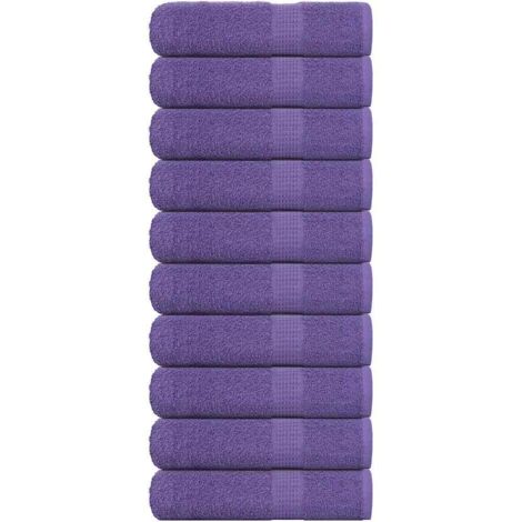 Shower Towels 10 pcs Purple 70x140 cm 360 gsm 100% Cotton vidaXL