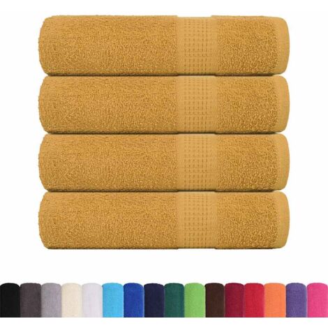Hand Towels 4 pcs Gold 50x100 cm 360 gsm 100% Cotton vidaXL
