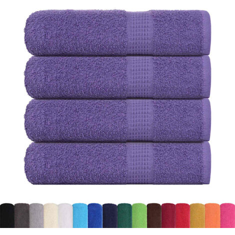 Bath Towels 4 pcs Purple 100x150 cm 360 gsm 100% Cotton vidaXL