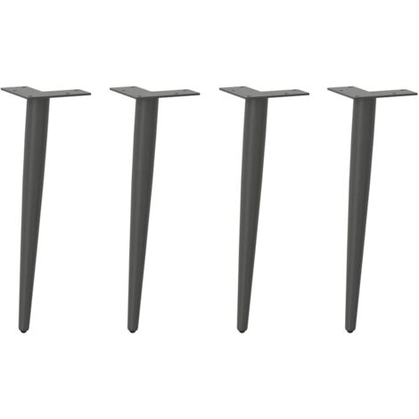 Coffee Table Legs Conical Shape 4 pcs Anthracite 42-43 cm Steel vidaXL