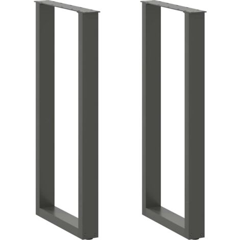Bar Table Legs U-Shaped 2 pcs Anthracite 40x(100-101) cm Steel vidaXL
