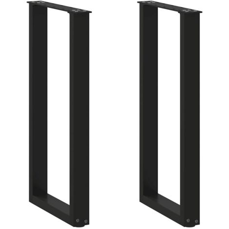 Console Table Legs U-Shaped 2 pcs Black 28x(72-73) cm Steel vidaXL (1/5)
