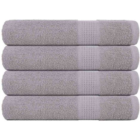 Towels 4 pcs Grey 100x200 cm 360 gsm 100% Cotton vidaXL