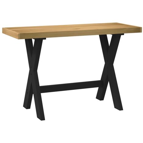 Vidaxl – Desk with x-shaped legs 120x50x75 cm – Solid pine wood – Durable tabletop for office and living spaces – Easy to clean (1/5)