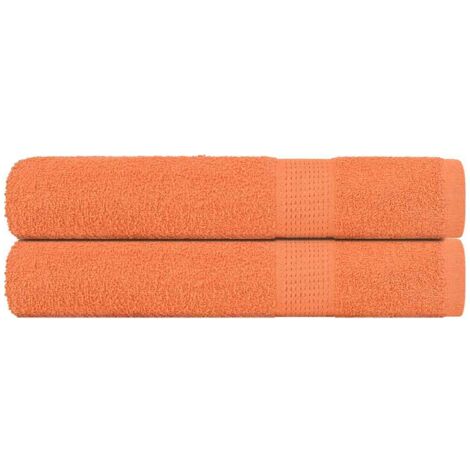 Sauna Towels 2 pcs Orange 80x200 cm 360 gsm 100% Cotton vidaXL