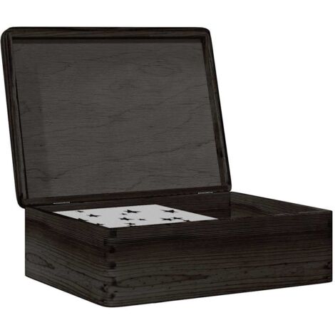 Wooden Box with Lid Black 40x30x13 cm Solid Wood Pine vidaXL