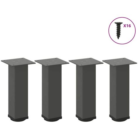 Coffee Table Legs 4 pcs Anthracite 30-32 cm Steel vidaXL