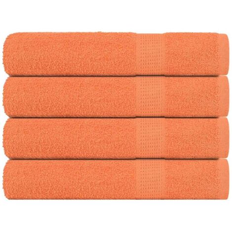 Sauna Towels 4 pcs Orange 80x200 cm 360 gsm 100% Cotton vidaXL