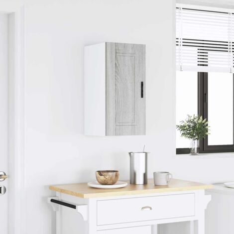 Kitchen Wall Cabinet Porto Grey Sonoma Engineered Wood vidaXL (1/5)