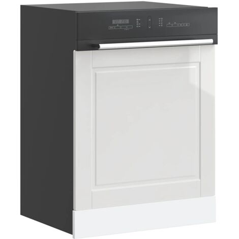 Dishwasher Panel Porto High Gloss White 60x1.5x67 cm Engineered Wood vidaXL
