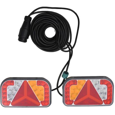 Trailer Lights 2 pcs Red 24x5x14.5 cm 12V LED Bulb vidaXL