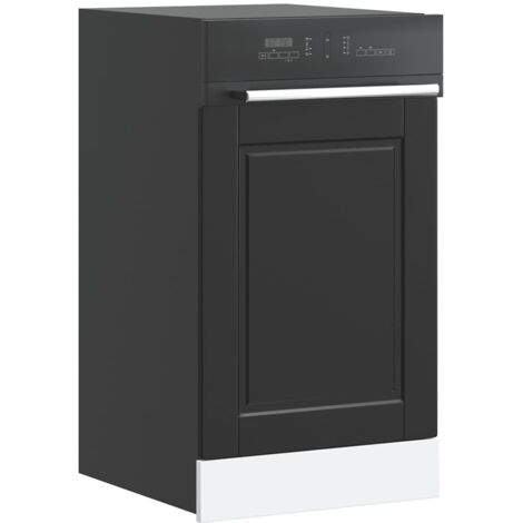 Dishwasher Panel Porto Black 45x1,5x67 cm Engineered Wood vidaXL