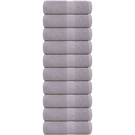 Wash Towels 10 pcs FROGN Grey 30x30 cm 100% Cotton vidaXL
