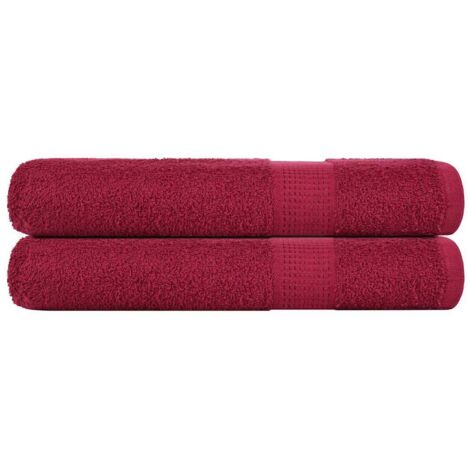 Sauna Towels 2 pcs Bordeaux 80x200 cm 360 gsm 100% Cotton vidaXL