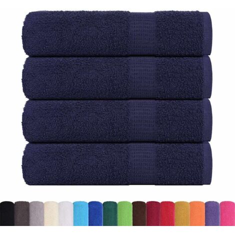 Hand Towels 4 pcs Navy Blue 50x100 cm 360 gsm 100% Cotton vidaXL
