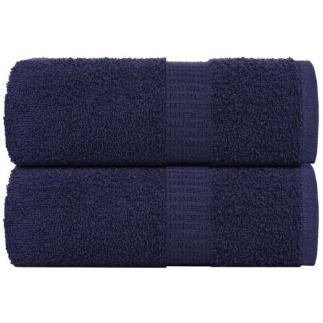 Wash Towels 2 pcs FROGN Navy Blue 30x30 cm 100% Cotton vidaXL