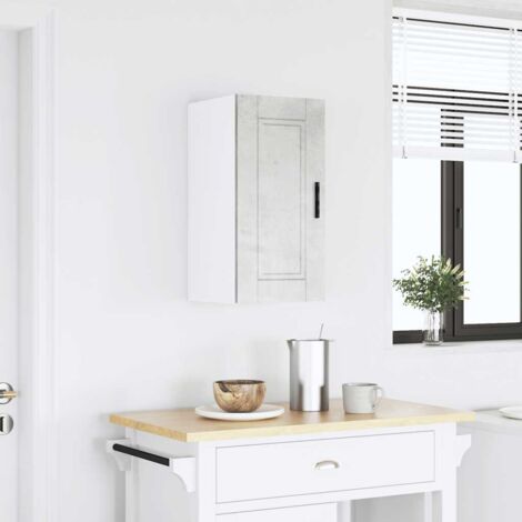Kitchen Wall Cabinet Porto Concrete Grey Engineered Wood vidaXL