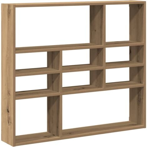 Wall Shelf Artisan Oak 90x16x78 cm Engineered Wood vidaXL