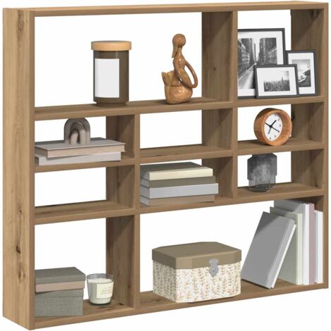 Wall Shelf Artisan Oak 90x16x78 cm Engineered Wood vidaXL