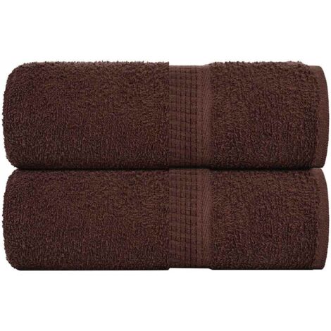 Wash Towels 2 pcs FROGN Brown 30x30 cm 100% Cotton vidaXL