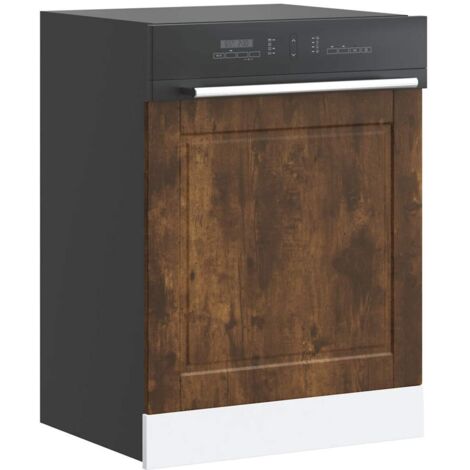 Dishwasher Panel Porto Smoked Oak 60x1.5x67 cm Engineered Wood vidaXL