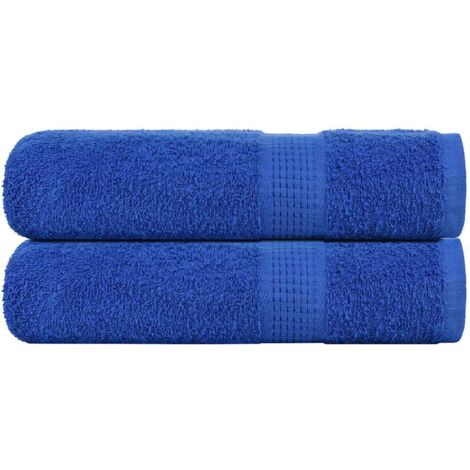 Hand Towels 2 pcs Blue 50x100 cm 360 gsm 100% Cotton vidaXL