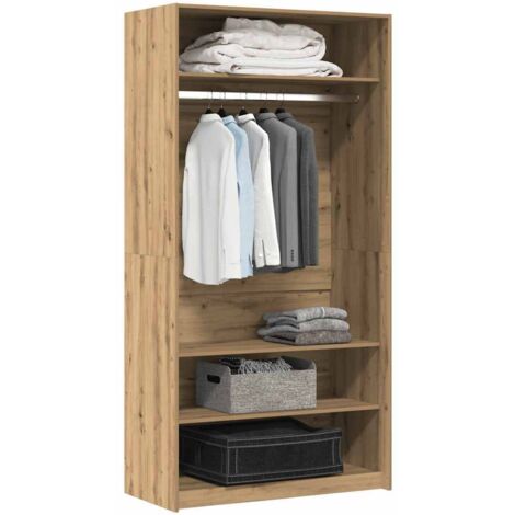 Wardrobe Artisan Oak 100x50x200 cm Engineered Wood vidaXL