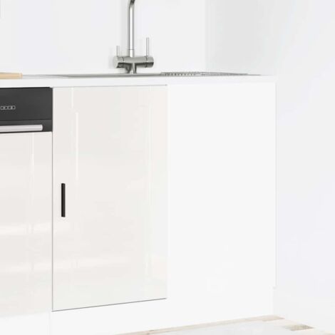 Kitchen Base Cabinet "Porto" High Gloss White Engineered Wood vidaXL
