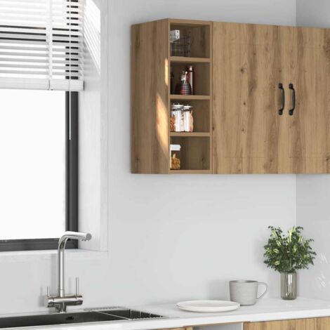 Hanging Cabinet Riga Artisan Oak 20x29.5x60 cm Engineered Wood vidaXL