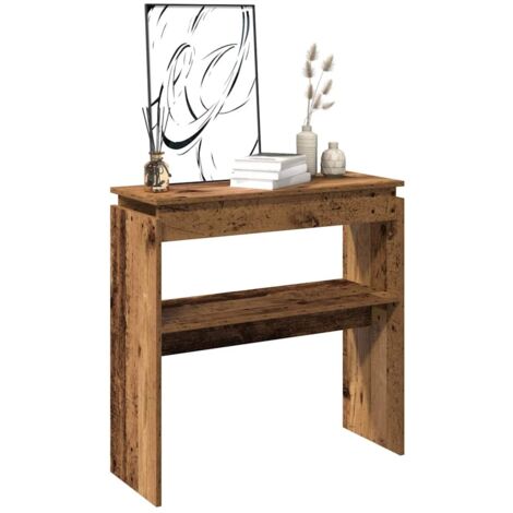Console Table Old Wood 102x30x80 cm Engineered Wood vidaXL