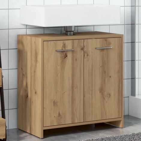 Bathroom Sink Cabinet Artisan Oak 60x33x60 cm Engineered Wood vidaXL