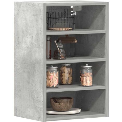 Hanging Cabinet Riga Concrete Grey 40x29.5x60 cm Engineered Wood vidaXL