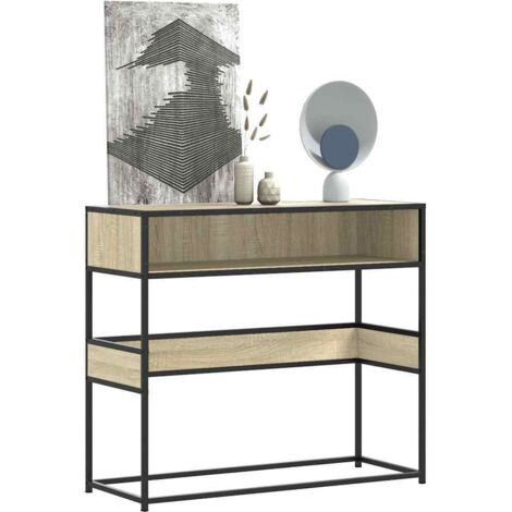 Console Table Sonoma Oak 90x35x80 cm Engineered Wood vidaXL