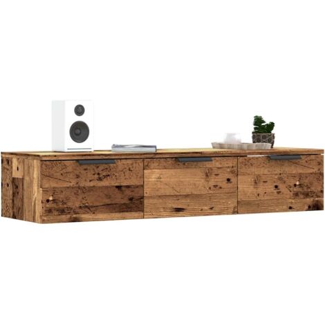 Wall Cabinet Old Wood 102x30x20 cm Engineered Wood vidaXL