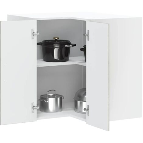 Kitchen Wall Corner Cabinet Lucca Concrete Grey Engineered Wood vidaXL