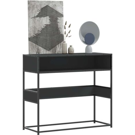 Console Table Black 90x35x80 cm Engineered Wood vidaXL