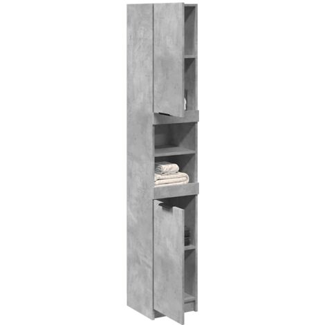 Bathroom Cabinet Concrete Grey 32x34x188.5 cm Engineered Wood vidaXL (1/5)