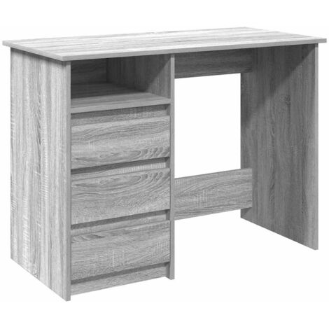 Desk Grey Sonoma 102x50x75 cm Engineered Wood vidaXL